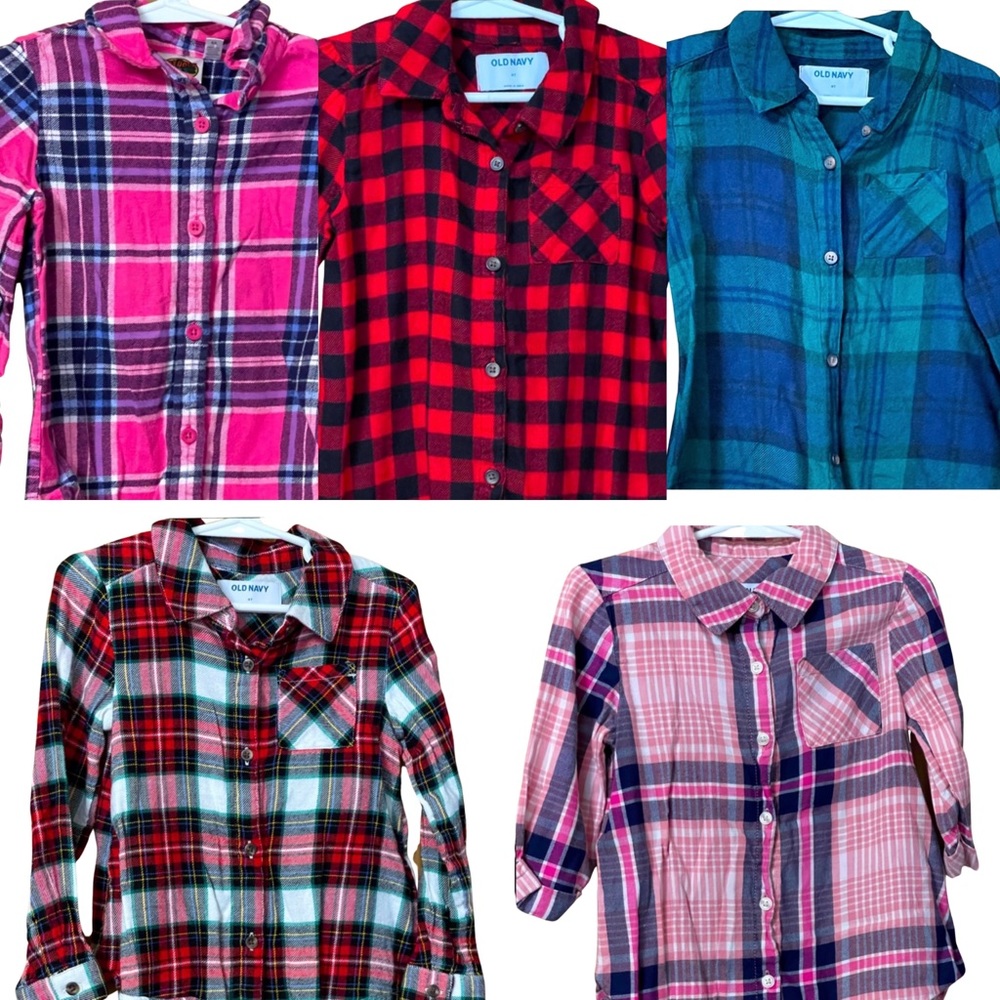 Lot of Girl’s 4T Flannel Shirts